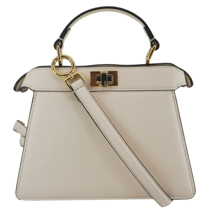 Fendi Peekaboo Leather Red Tote Bag Leather
