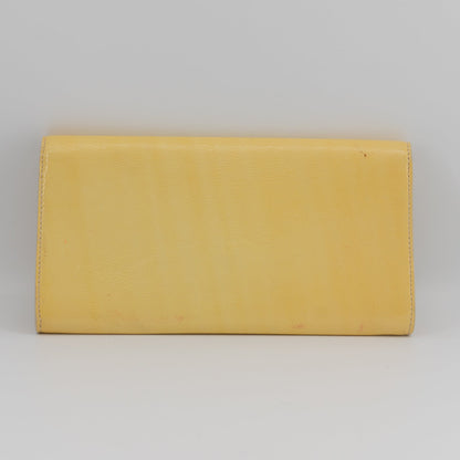 Yves Saint Laurent Yellow Leather Clutch Tws Pop