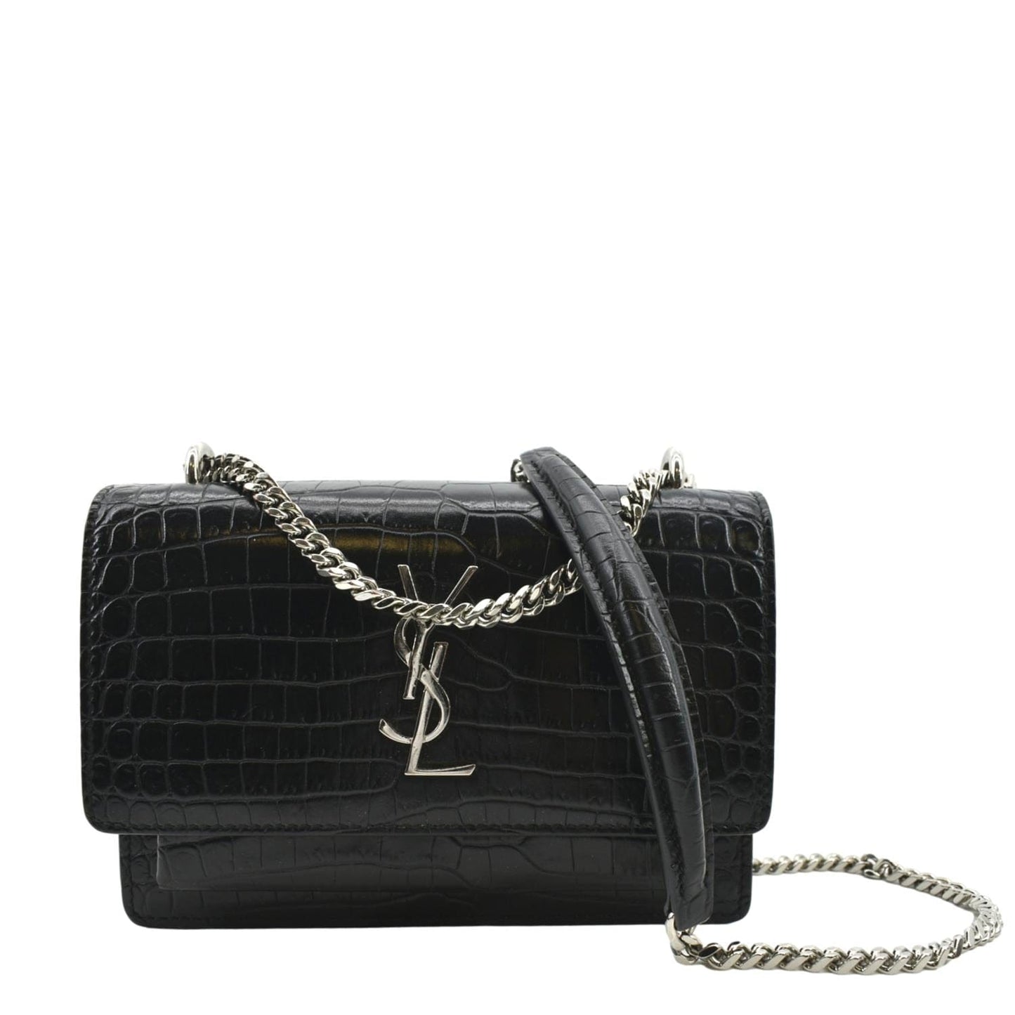 Saint Laurent Sunset Leather Black Crossbody