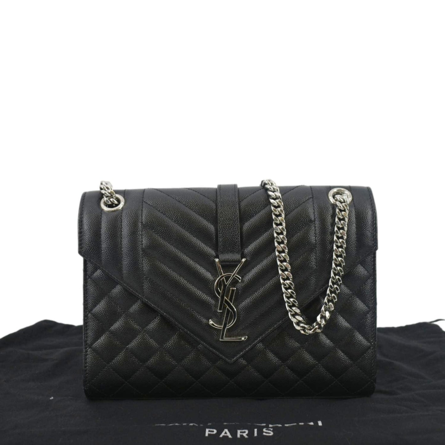 Saint Laurent Envelope Leather Black Crossbody Style 4