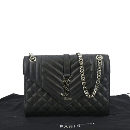 Saint Laurent Envelope Leather Black Crossbody Style 4