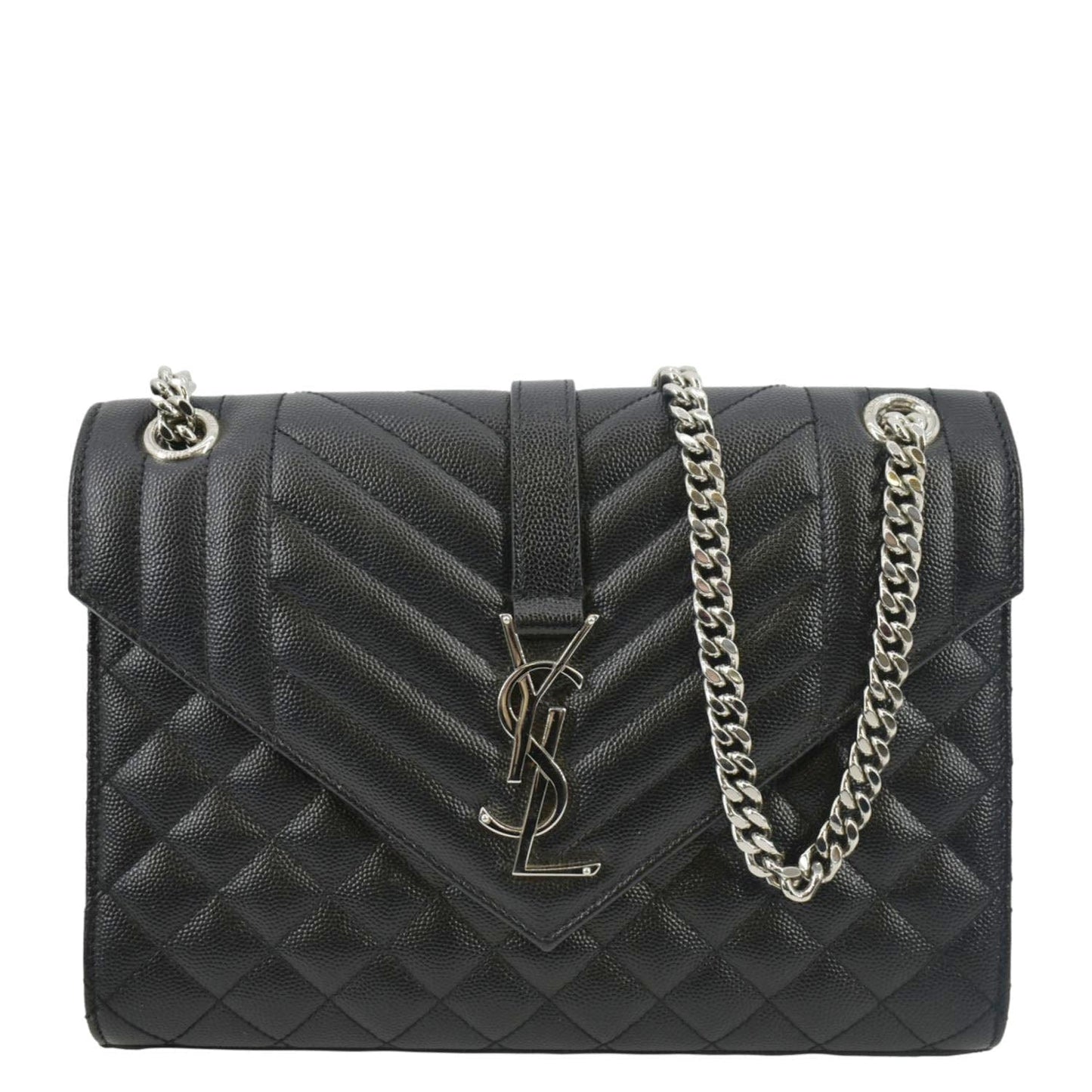 Saint Laurent Envelope Leather Black Crossbody Style 4