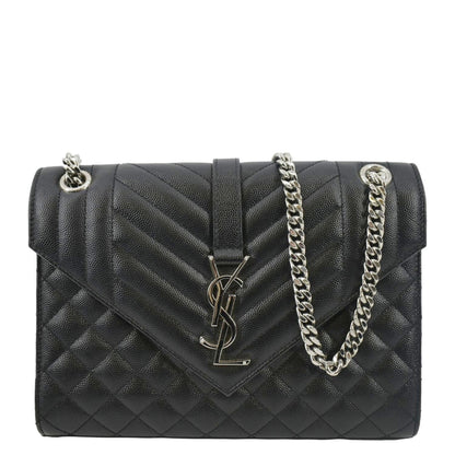 Saint Laurent Envelope Leather Black Crossbody Style 4