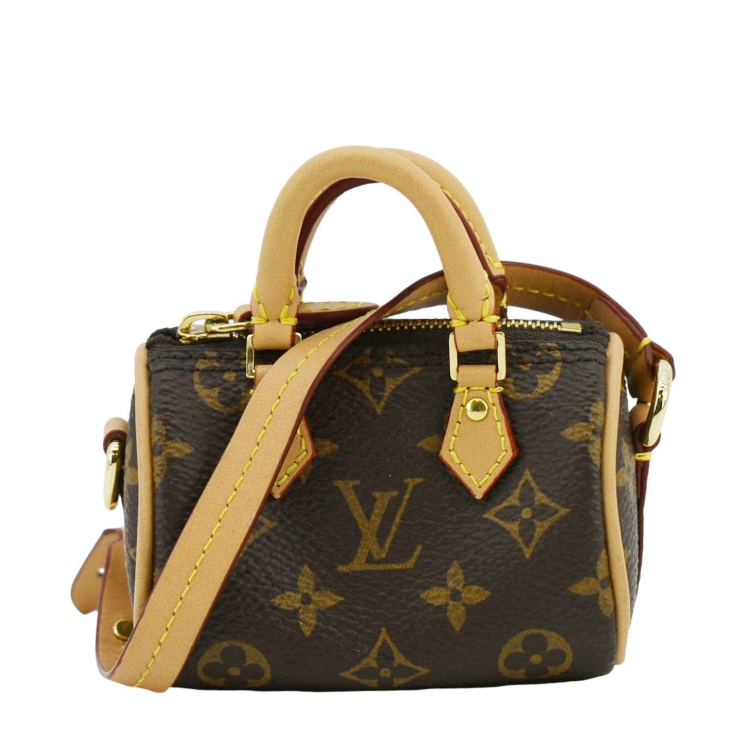 LOUIS VUITTON Monogram Canvas Bag Charm Brown
