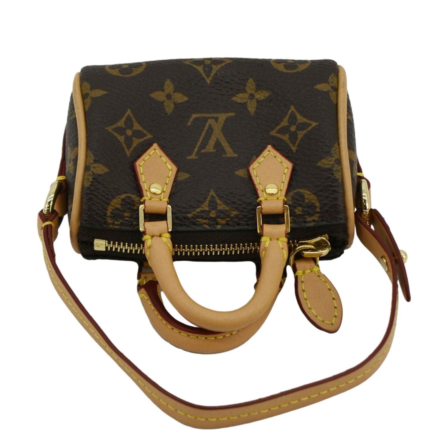 LOUIS VUITTON Monogram Canvas Bag Charm Brown