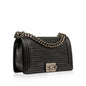 Chanel Boy Bag Lambskin Black Shoulder Bag Style 60
