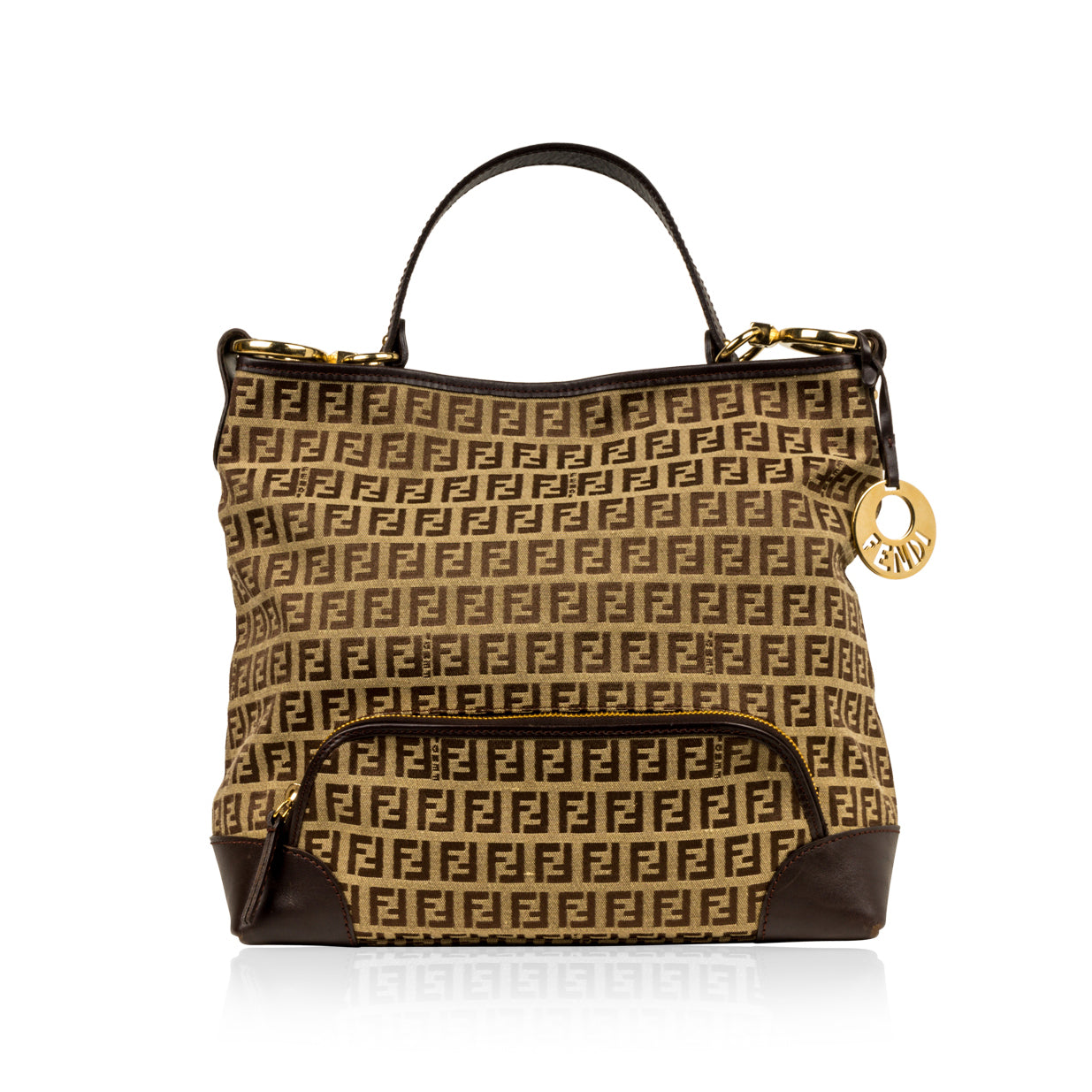Fendi Roll Leather Red Handbag