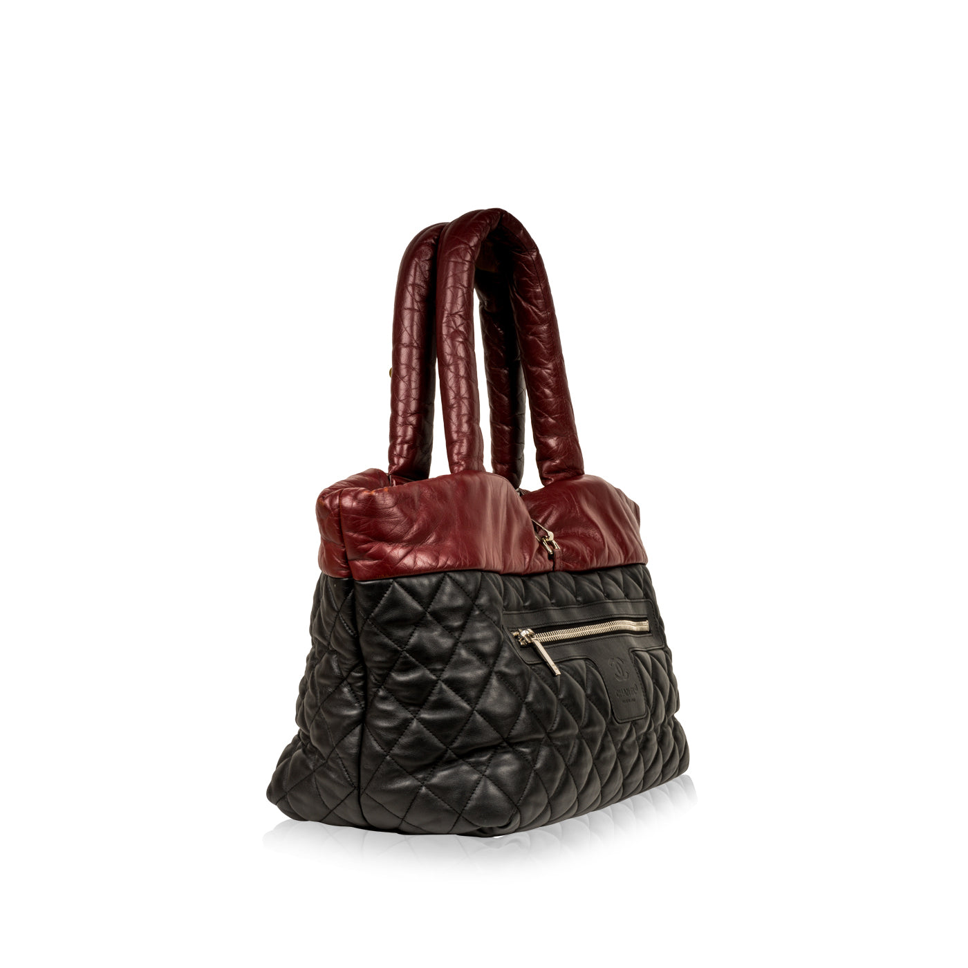 Chanel Shopping Tote Lambskin Black Tote Bag Lambskin
