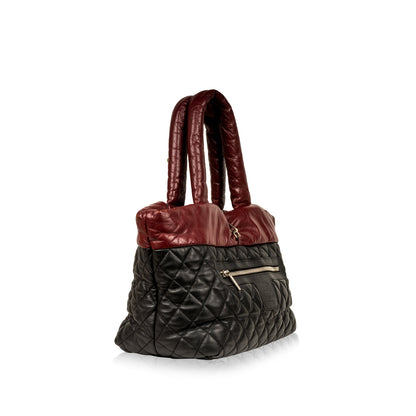 Chanel Shopping Tote Lambskin Black Tote Bag Lambskin