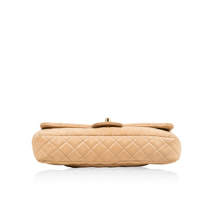 Chanel Classic Flap Lambskin Gold Shoulder Bag Style 109