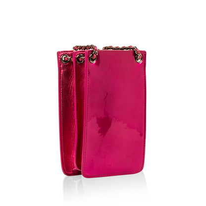 Chanel Metallic Pink Phone Crossbody