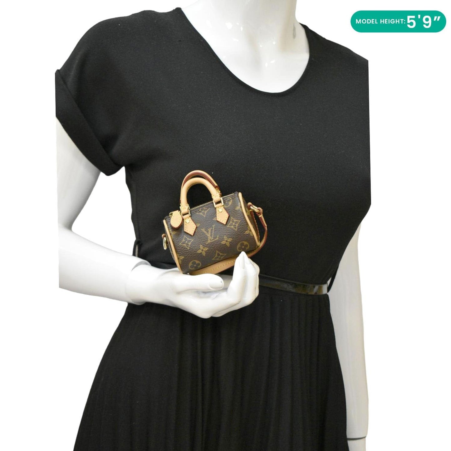 LOUIS VUITTON Monogram Canvas Bag Charm Brown