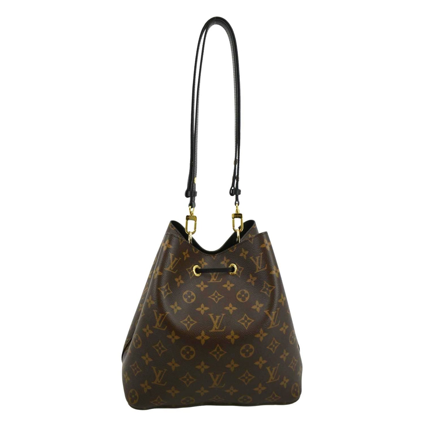LOUIS VUITTON Neonoe Monogram Canvas Shoulder Bag Black