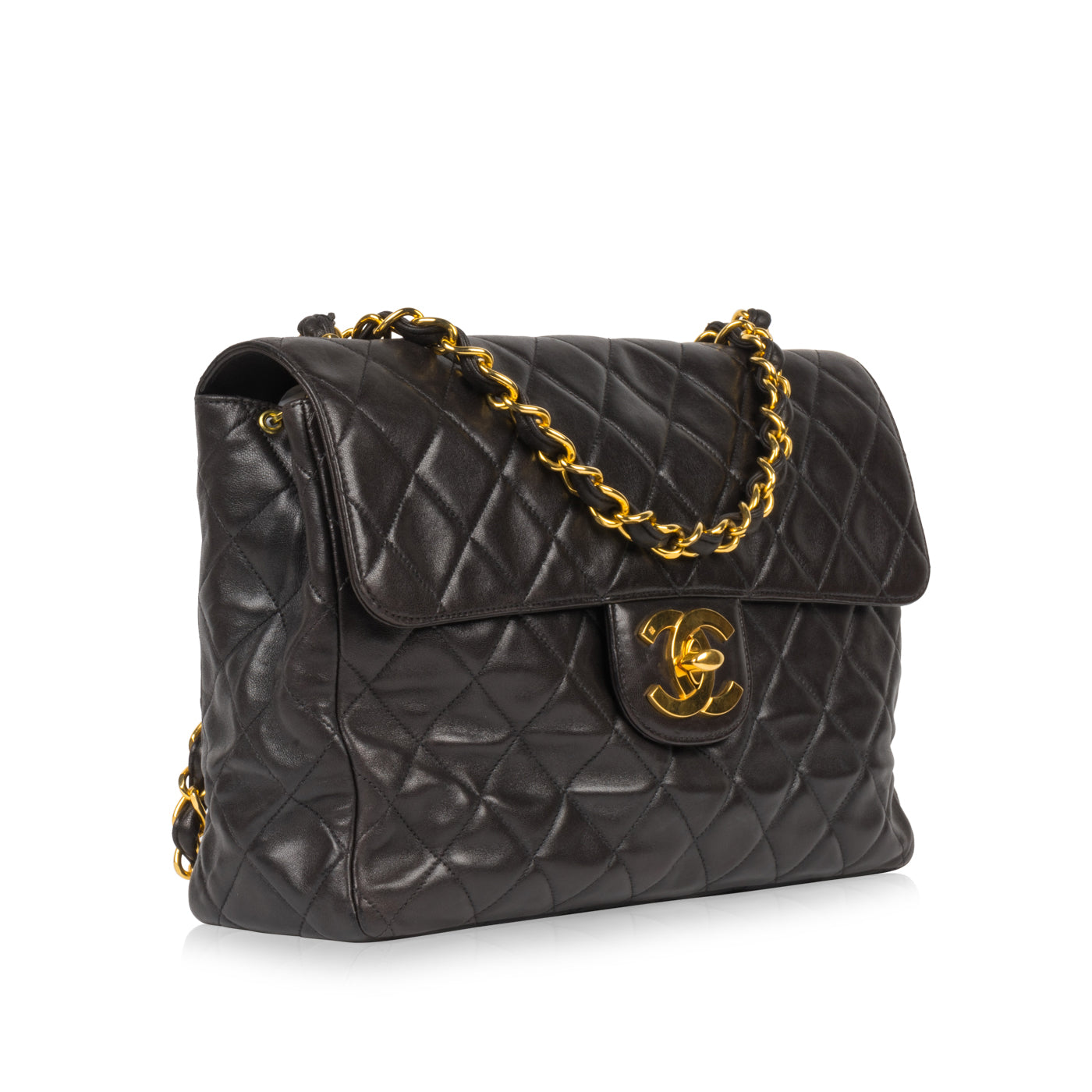 Chanel Classic Flap Lambskin Black Shoulder Bag Style 15