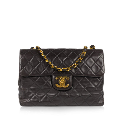 Chanel Classic Flap Lambskin Black Shoulder Bag Style 15