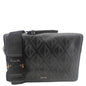 CHRISTIAN DIOR Lingot 22 CD Diamond Canvas Messenger Bag Black