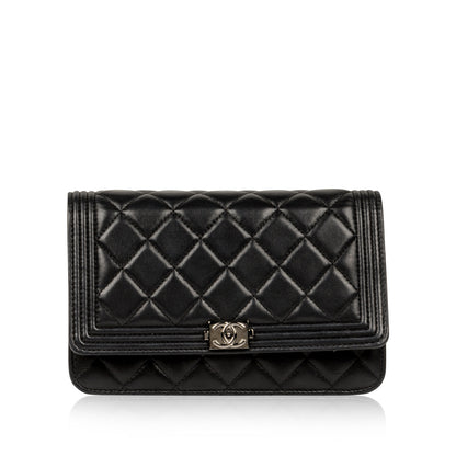 Chanel Classic Flap Lambskin Black Crossbody Style 3