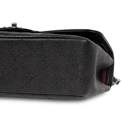 Chanel Classic Flap Caviar Black Shoulder Bag Style 64