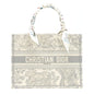 Dior Small Dior Book Tote Gray Toile de Jouy Embroidery an extra Dior twilly