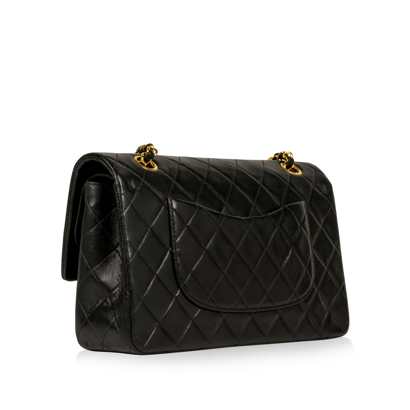 Chanel Classic Flap Lambskin Black Shoulder Bag Style 150