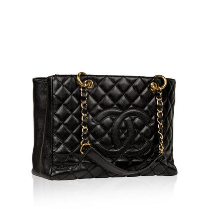 Chanel Timeless Caviar Black Tote Bag Style 12
