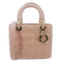 CHRISTIAN DIOR Lady Dior Medium Cannage Leather Crossbody Bag Rose Pink