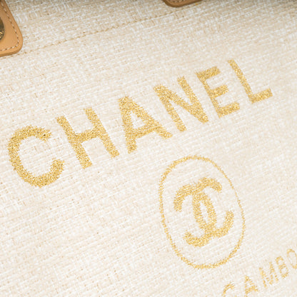 Chanel Deauville Canvas Black Tote Bag