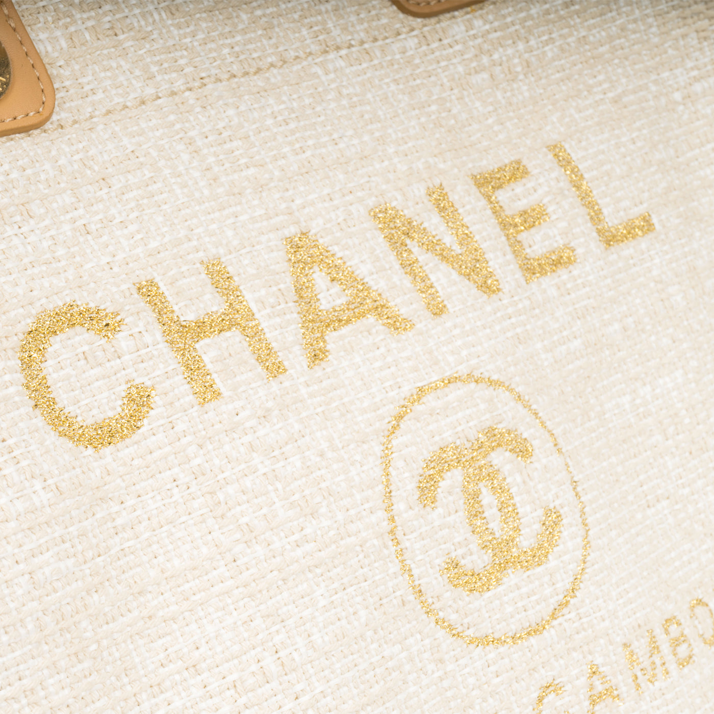 Chanel Cambon Canvas Gold Tote Bag Style 3