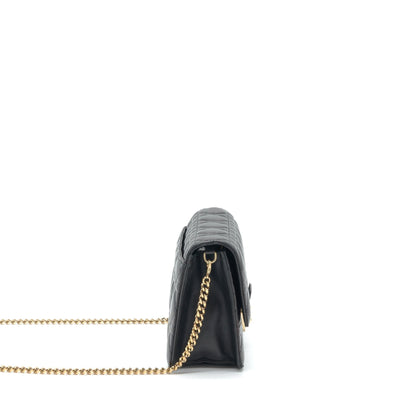 Dior Miss Dior Mini Crossbody Chain Purse Lambskin Black