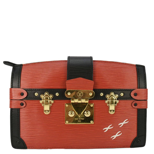 LOUIS VUITTON Trunk Epi Leather Crossbody Bag Red
