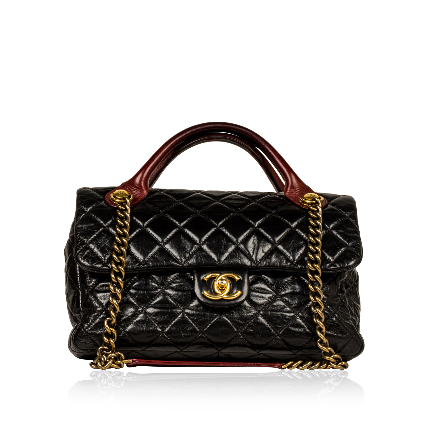 Chanel Timeless Leather Black Handbag Leather