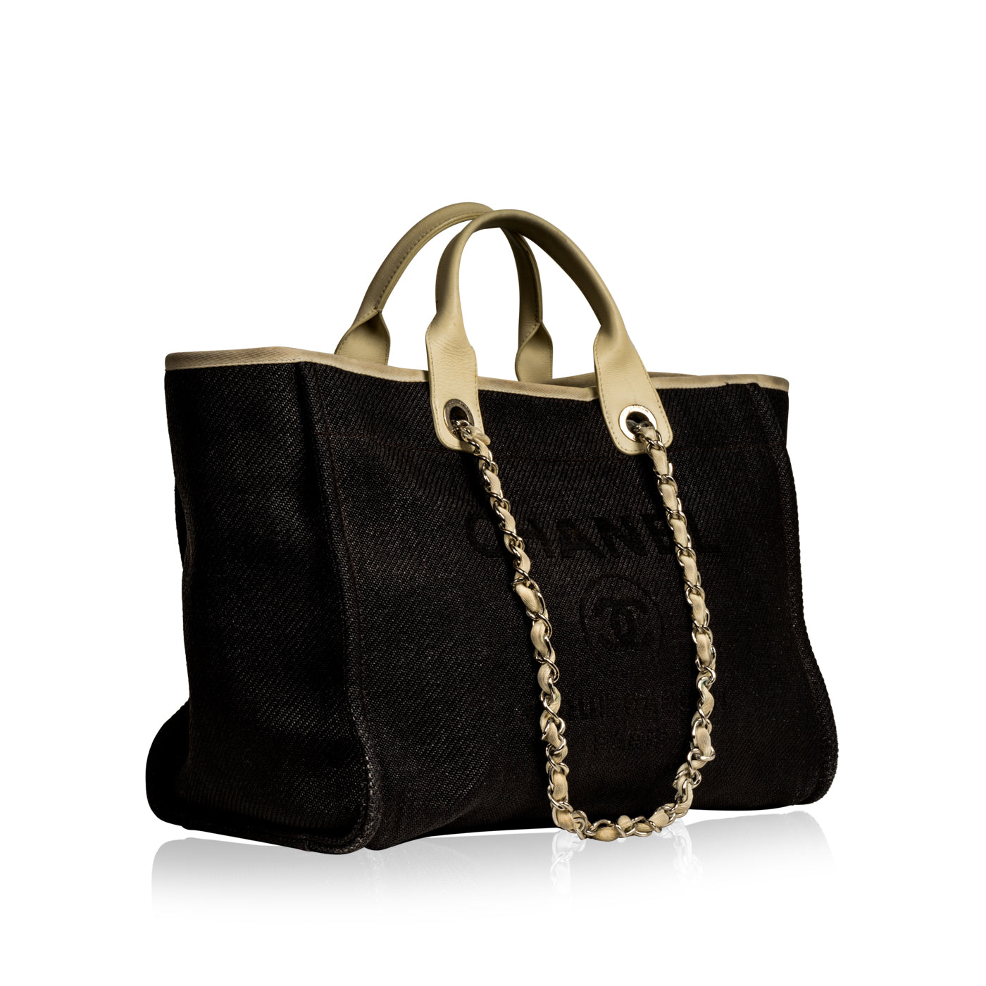 Chanel Cambon Leather Black Tote Bag Style 5