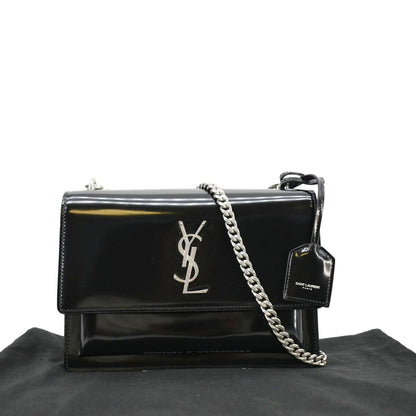 Saint Laurent Sunset Leather Black Shoulder Bag Style 6