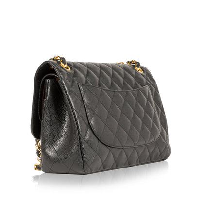 Chanel Classic Flap Caviar Black Shoulder Bag Style 63