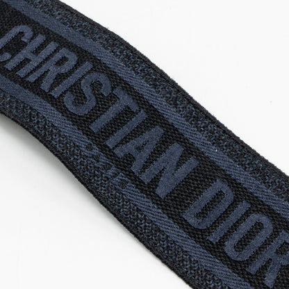 Dior Shoulder strap fabric / leather dark blue / black