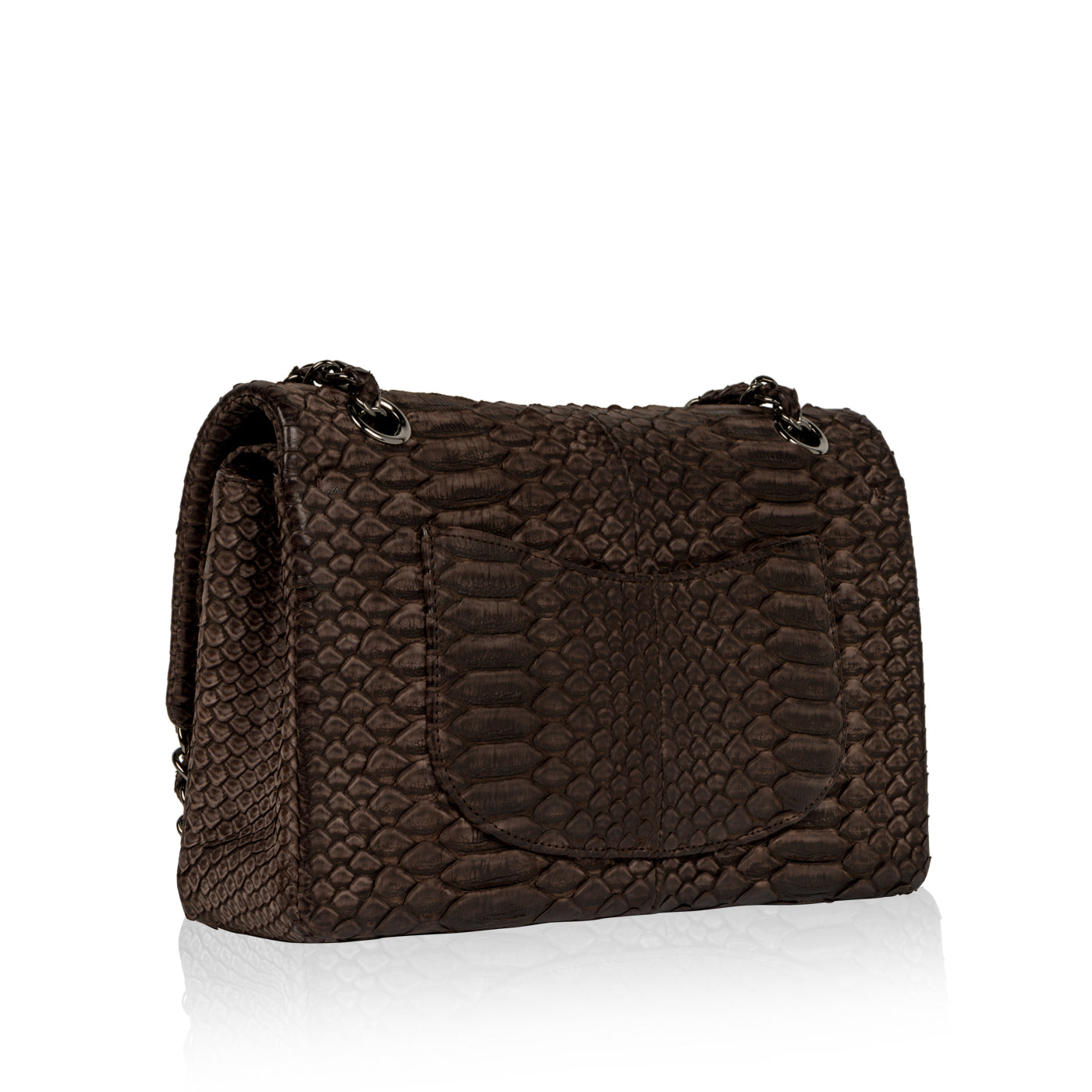 Chanel Classic Flap Leather Brown Shoulder Bag Leather