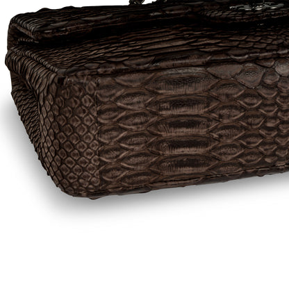 Chanel Classic Flap Leather Brown Shoulder Bag Leather