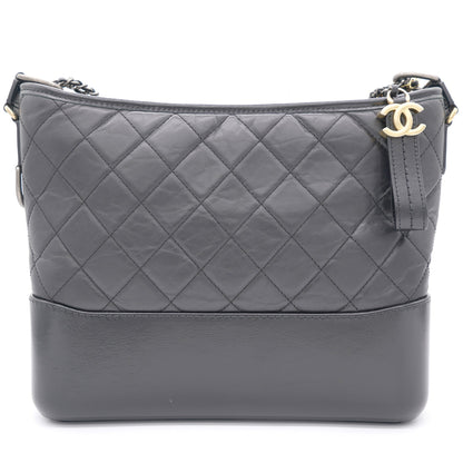Chanel Black Quilted Leather Medium Gabrielle Hobo