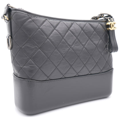 Chanel Black Quilted Leather Medium Gabrielle Hobo
