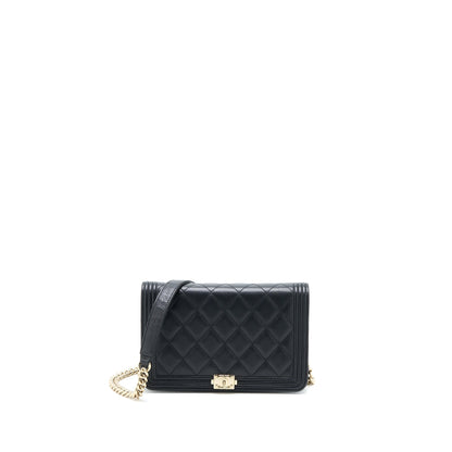 Chanel Boy Caviar Black Chain Crossbody Style 2