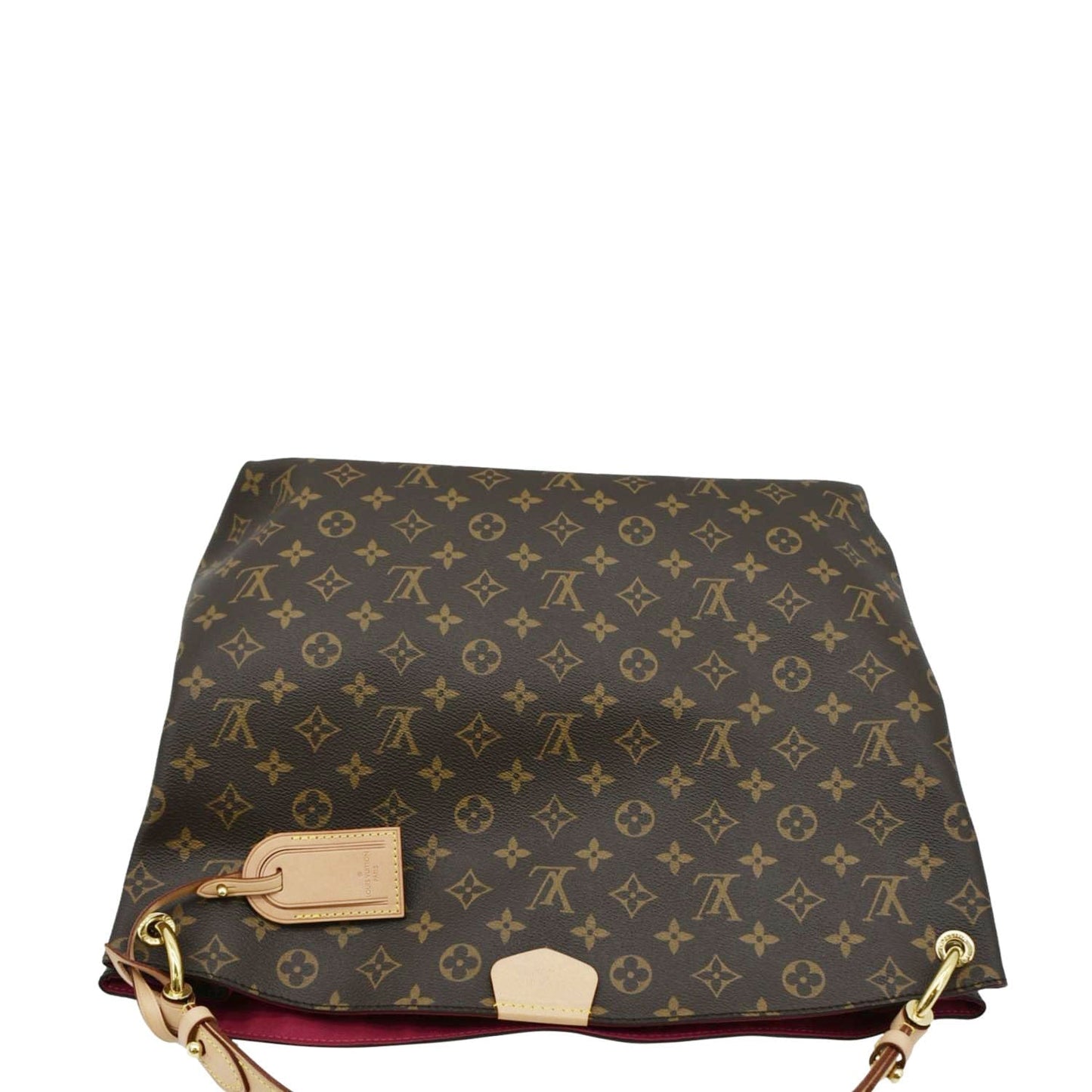 LOUIS VUITTON Graceful MM Monogram Canvas Hobo Shoulder Bag Brown