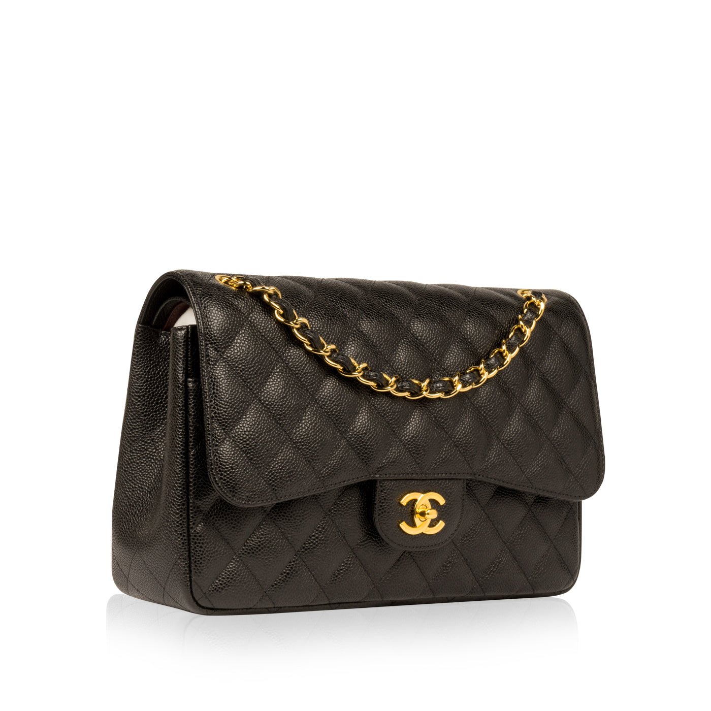 Chanel Classic Flap Caviar Black Shoulder Bag Style 62