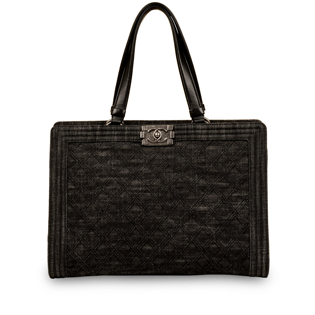 Chanel Boy Leather Black Shoulder Bag Leather