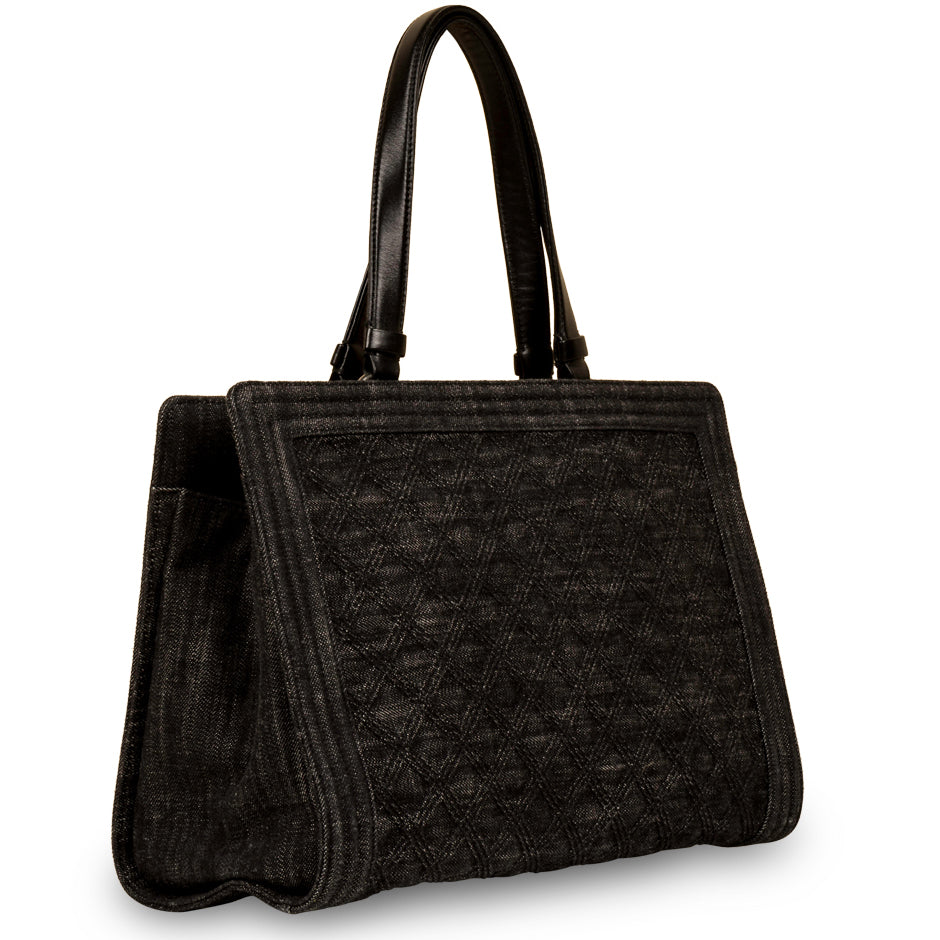Chanel Boy Leather Black Shoulder Bag Leather