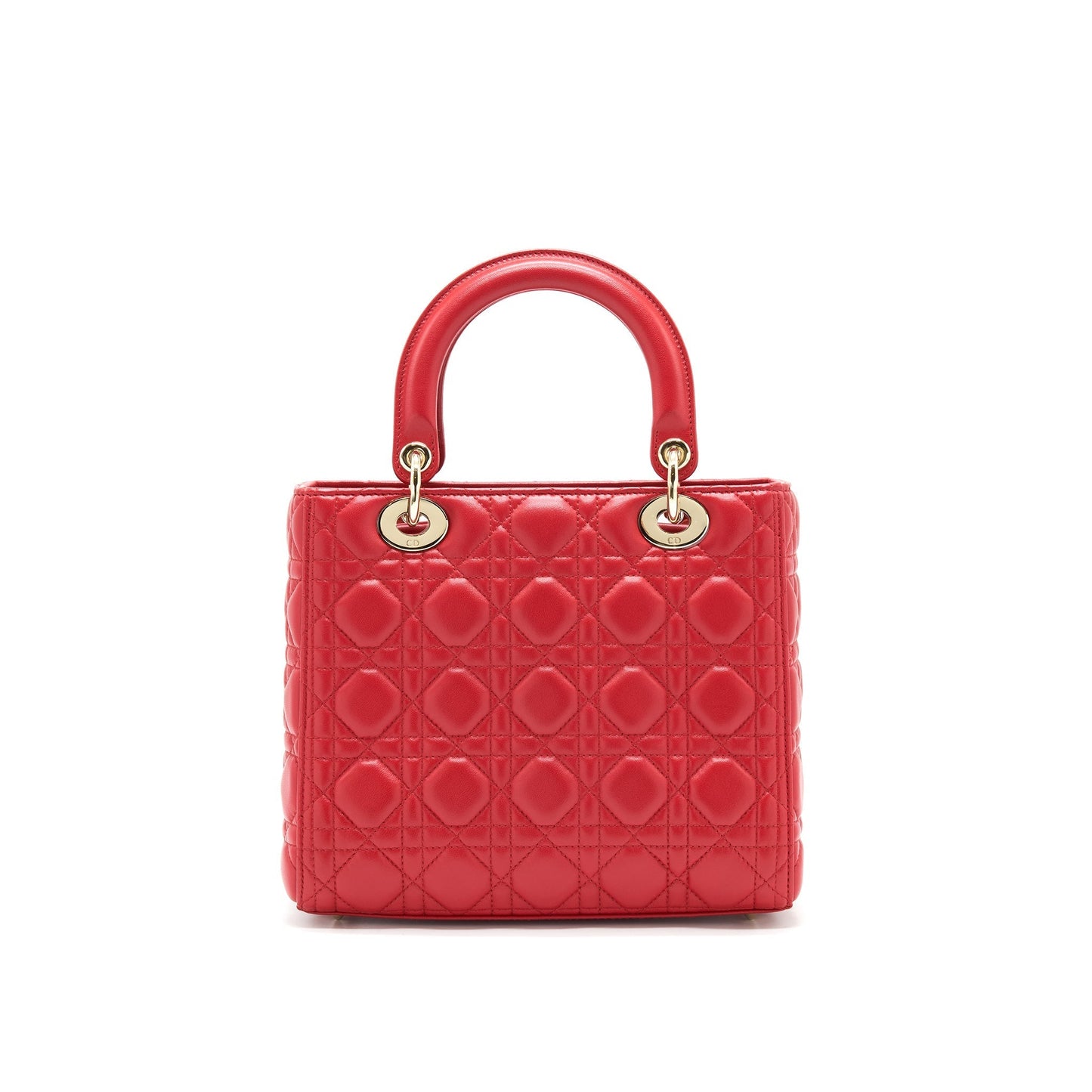 Dior Medium Lady Dior Tote Purse Red