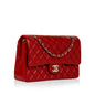 Chanel Classic Flap Lambskin Silver Shoulder Bag Style 24