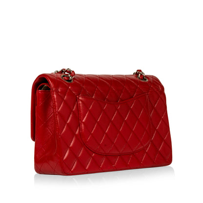 Chanel Classic Flap Lambskin Silver Shoulder Bag Style 24
