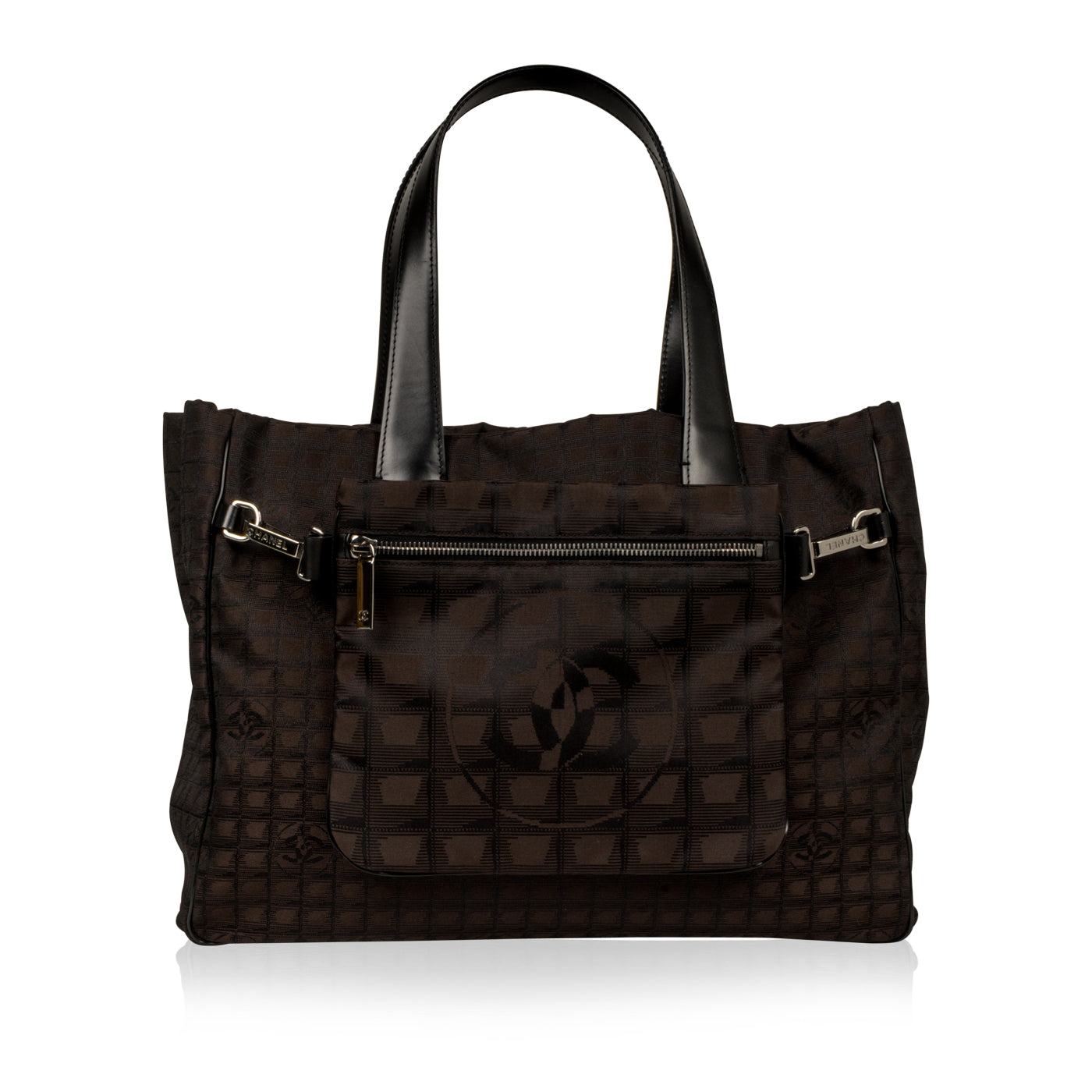 Chanel Shopping Tote Leather Black Tote Bag