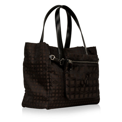 Chanel Shopping Tote Leather Black Tote Bag