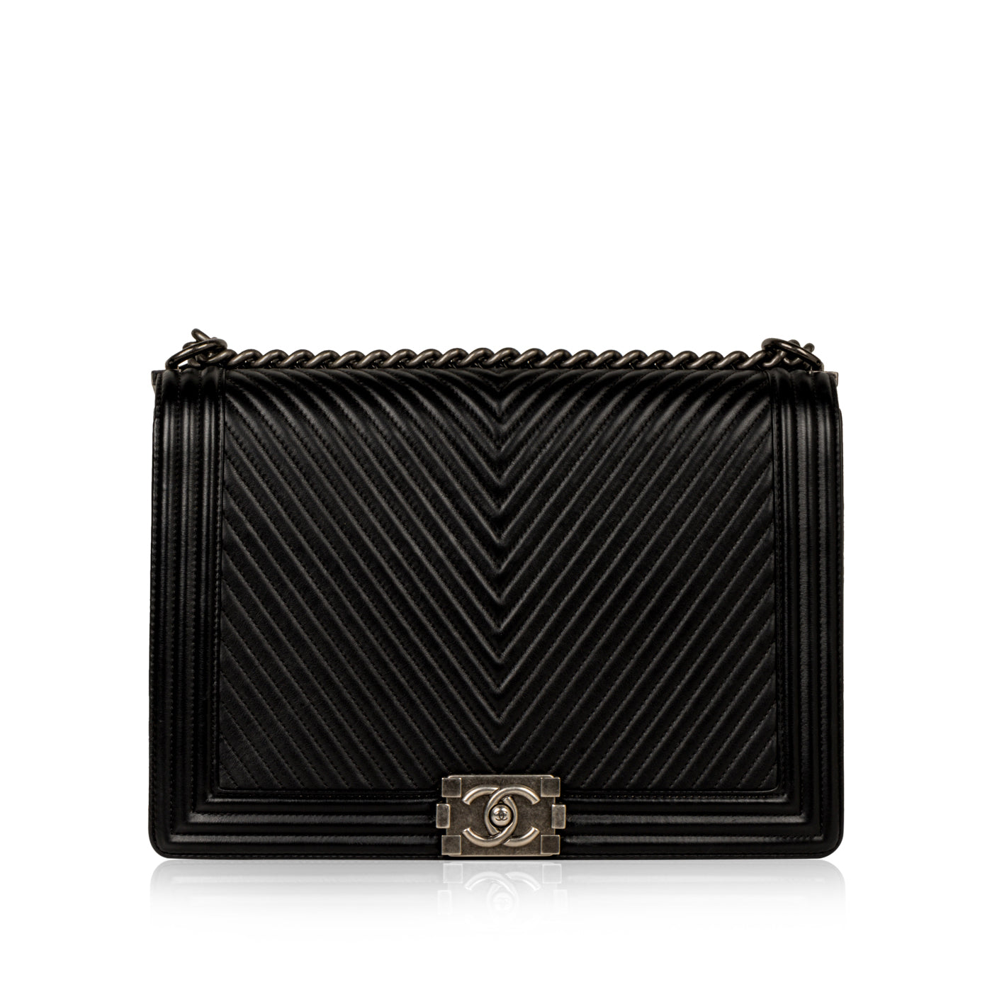 Chanel Classic Flap Leather Black Shoulder Bag Style 13